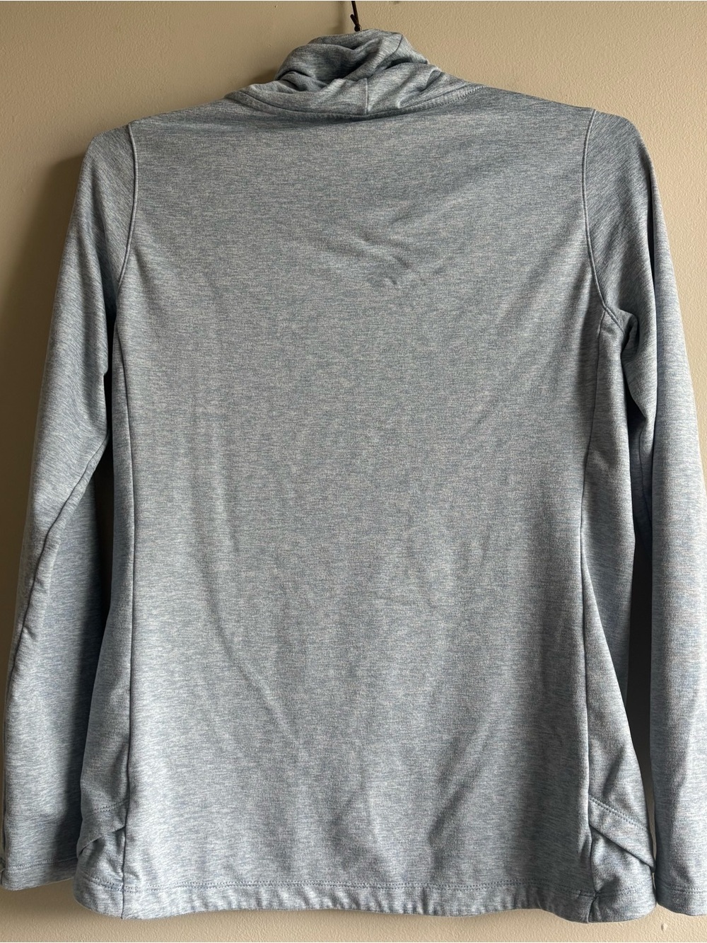 Apana Athletic/Yoga Heather Blue Cowl Neck Pullover - Picture 4 of 4